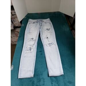 American Eagle Jeans Size 0 Womens Blue Cotton Pants Mid Rise Tom Girl Ankle
